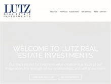 Tablet Screenshot of lutzinvestments.com